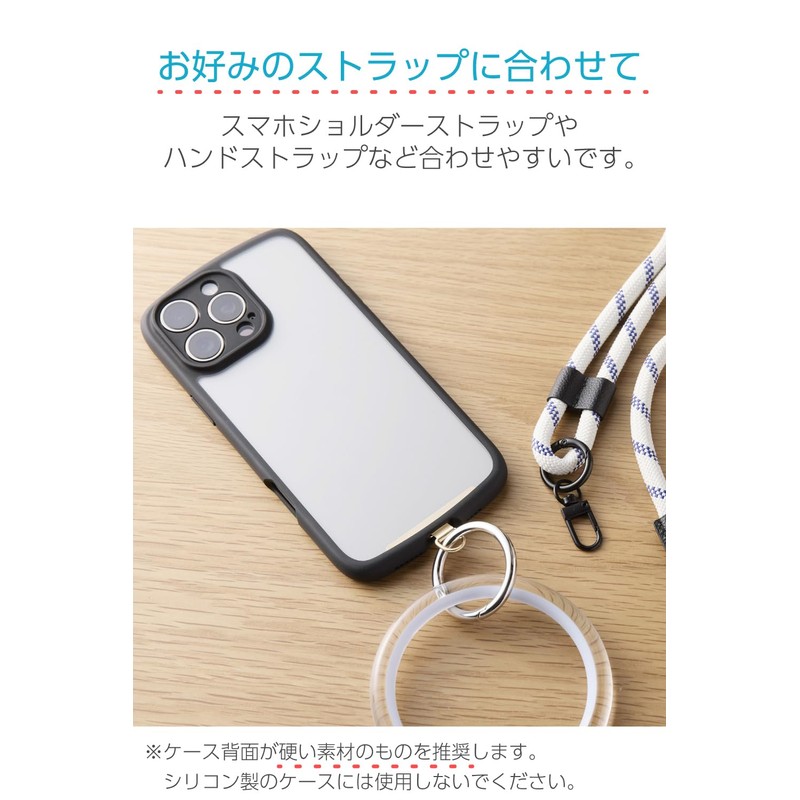 Elecom PWSTHD1SSGD Strap Holder, Stainless Steel, Non-Floating, Bend Design, Lightweight,
