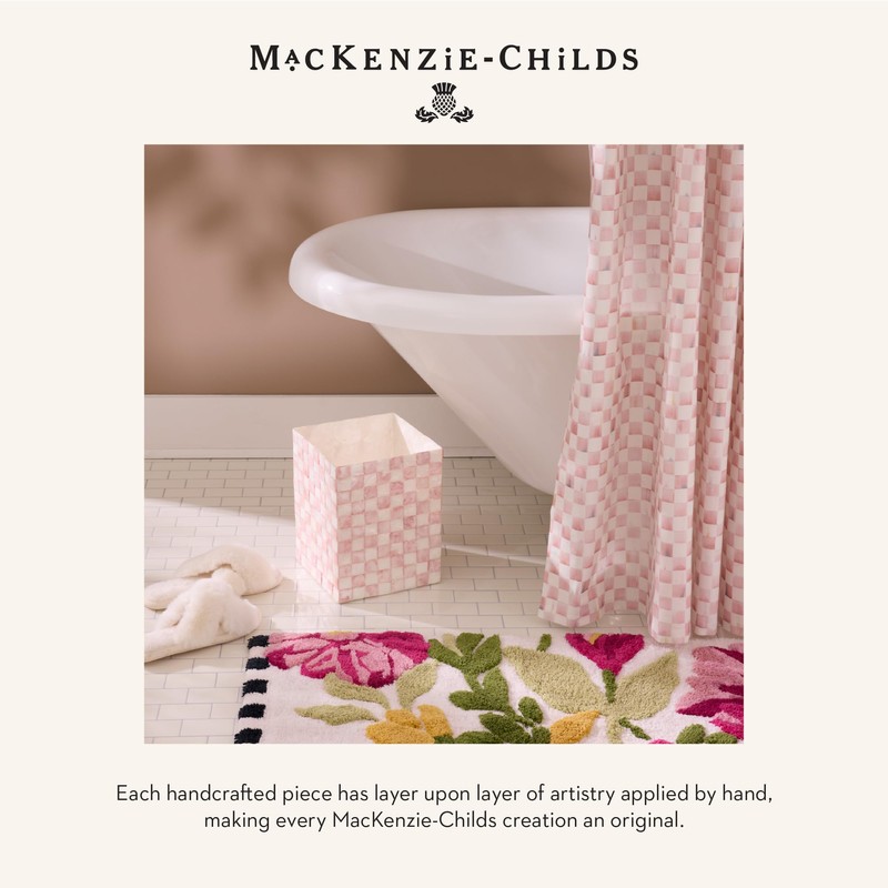 MACKENZIE-CHILDS Capiz Waste Bin, Decorative Bathroom and Bedroom Trash Can,