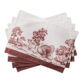 Maison d'Hermine 100% Cotton Set of 4 Placemats for Dining Table | Kitchen | Wedding | Everyday | Dinner Parties | Christmas (33 cm x 48 cm)