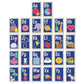Carson Dellosa 26 pc Set of abc Bulletin Board Decorations, Alphabet Toddler Learning Posters, Letters With Sight Word Images for Sound Recognition, Preschool and Kindergarten Classroom and Wall Decor