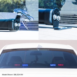 SolarBlast 38" 32W Blue LED Traffic Advisor Light Bar with TA Controller Box - 12V Waterproof Directional Flashing Emergency Safety Warning Lightbar Lights for Firefighter EMS Responder Truck Vehicle