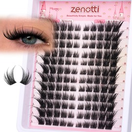 Lash Clusters Cat Eye Cluster Eyelash Extensions Wispy Lashes Cluster Natural Spiky Individual Lashes Fox Eye Lash Extension Pestañas postizas Left & Right Eyelashes Clusters 10-20mm by zenotti