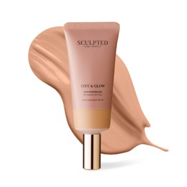 Tint & Glow Hydrating Moisturising Skin Enhancer from Sculpted by Aimee (Deep Tan 8.0) – 45ml Cruelty-Free Moisturising & Tinted Skin Booster with SPF 30 and Blue Light Protection