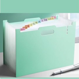 Kunue Document Stand, A4, 13 Pockets, Freestanding, File Case, Document Storage, Extendable, Accordion Folder, Document Organizer, Desktop Storage, Coupon/Receipt/Print Classification, Large Capacity