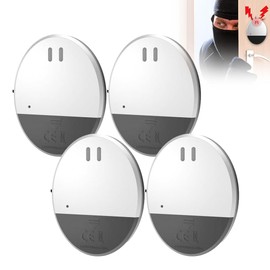 HOVCEH Glass Break Detector, 4 x Glass Break Sensors with Loud 130 dB Alarm, Ultra Thin Window Alarm, Burglary Protection with Vibration Sensor, Alarm System Window for Home, Office, Garage, Dormitory