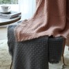 CREVENT Farmhouse Waffle Knit Throw Blanket for Couch Sofa Chair