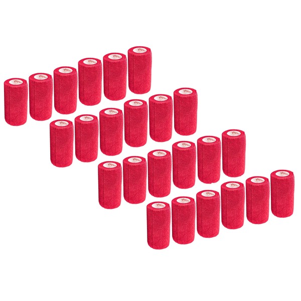 3 Inch Vet Wrap Tape Bulk (Red) (Pack of 24)