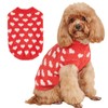Jecikelon Cute Heart Dog Sweater Soft Mohair Knit Puppy Clothes