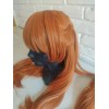 Caracterización Luna Peluca Asuka Langley Evangelion Cosplay Naranja Con Clips