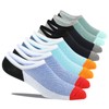 COOPLUS No Show Socks Men 8 Pairs Cotton Low Cut