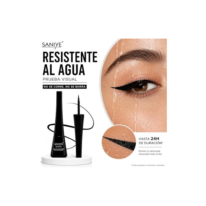 SANIYE Delineador Líquido Matte Impermeable (3 Piezas -2 Piezas-6 Piezas)