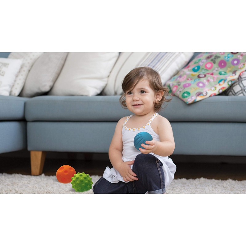 Edushape Ed 722006/3 Mini Textured Balls, Multi-Colour, Random Colour