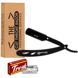 Rasoir à Barbe by Maxylon care - Rasoir de Barbier with 10 Lames Doubles Coupe Choux