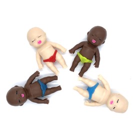 ANCL Ugly Babies Squishy Squishy Doll Baby Cute Toy Stress Relief Toy 4 Pieces (S4)