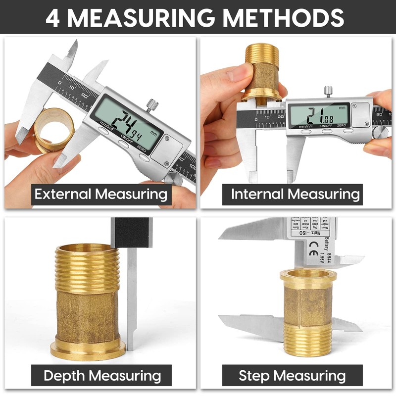 Digital Caliper Measuring Tool, 6 Inch Caliper Tool with Large