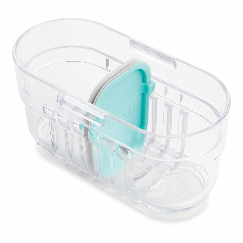 PackIt Mod Mini Bento Food Storage Container, Mint, Shatterproof Crystal
