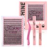 Cluster Lashes Individual Eyelashes, Wide Handle, D-Curl, DIY Single, Soft