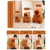 LVQING Cute Capybar Stuffed Animals with Wearable Toast headsetwear Capybar,