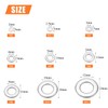 HELIFOUNER 600 Pieces 9 Sizes 304 Stainless Steel Flat Washers