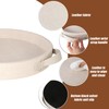 Round Decorative Serving Tray with Handles Coffee Table Tray Leather