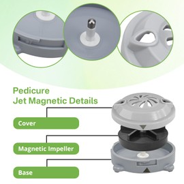 Luojiedejinbiao BF-004 Pipeless Jet Motor Magnetic Head Pedicure SPA Chair Part Replacement for LURACO Pedicure Chair Bathtub Jets Includes Propeller and Cap 4 Pin