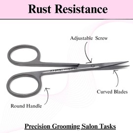 Stainless Steel Manicure Scissors Curved Nail & Cuticle Trimmer for Professional Salon & Home Use Multipurpose Scissors For Eyebrow Shaping