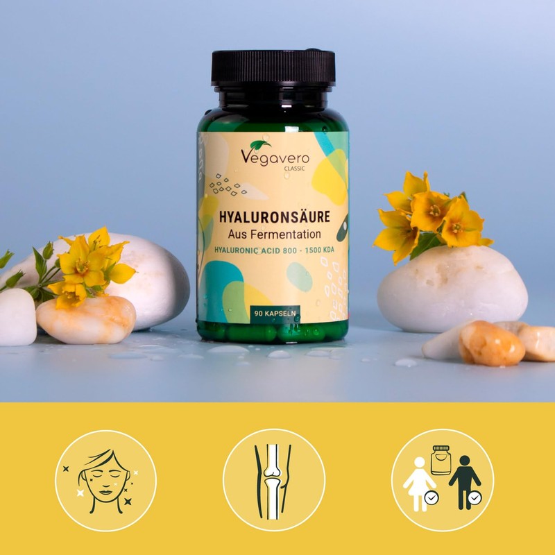 Vegavero Hyaluronic Acid Supplements | NO Additives, Lab-Tested | High