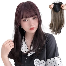 Bright Lara p211-RDJ Hairpiece Partial Wig, Bangs Wig, Whorl Wig, Semi-Long, Women's Wig,