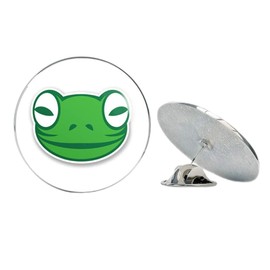 Green Frog Round Metal 0.75" Lapel Pin Hat Shirt Pin Tie Tack Pinback