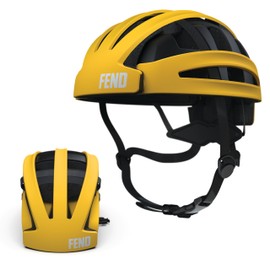 FEND One Foldable Bike Helmet - Adult Mens and Womens Bike Helmet - Collapsible by 50% of Original Size - Safety Certified for Bicycle Road Bike Scooter Cycling Commuter Helmet