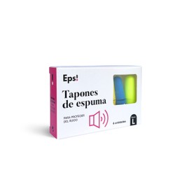 Eps! Foam Earplugs, Good Sleep, Noise Cancelling, Ear Plugs for Loud Noise, Hearing Protection, Reusable, Size L, Pack of 6