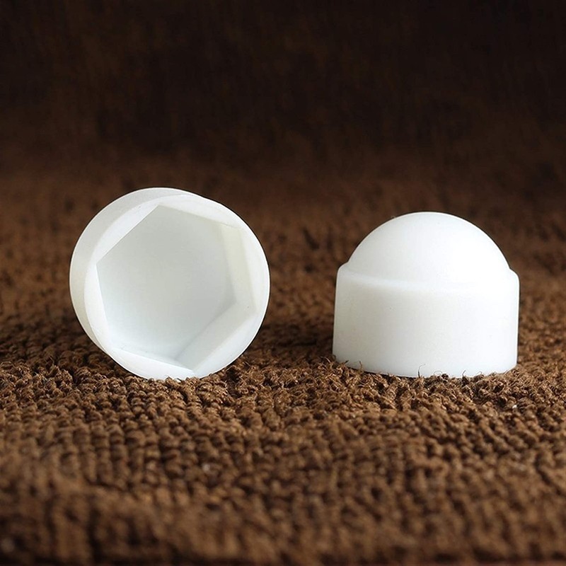 TERF® M20 White Plastic Hex Nut Bolt Dome Cap Cover