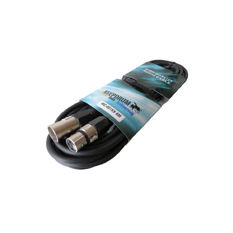 keepdrum MC-001XX Microphone Cable 6 m XLR Female/XLR Male