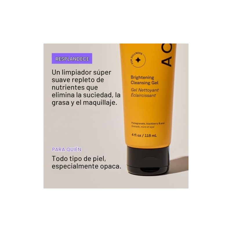 Acure, gel limpiador facial ultra hidratante de jugo verde 118