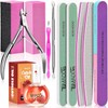 Professional Nail Care Kit with Cuticle Oil and Buffing Tools