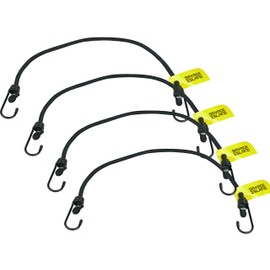 Savage Island 4 Olive Green Elastic Straps Extra Strong with Hooks At Both Ends Elastic Car DIY Luggage Garden Outdoor Camping, black, 76.2cm