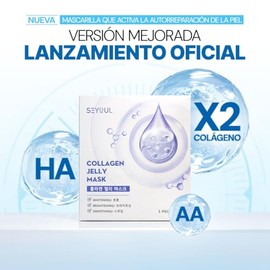 SEYOUL Pro Jelly Mask, Mascarilla Hydrogel Overnight con Colgeno de Bajo Peso Molecular, Hidratacin Profunda y Glow                                   