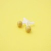 B&Dminoyaki KO-P4 Mino Ware Earrings (Ceramic Posts), Small Rounds, Plump