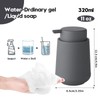 YAUKPH Matte Gray Foaming Hand Soap Dispenser Plastic 11 oz