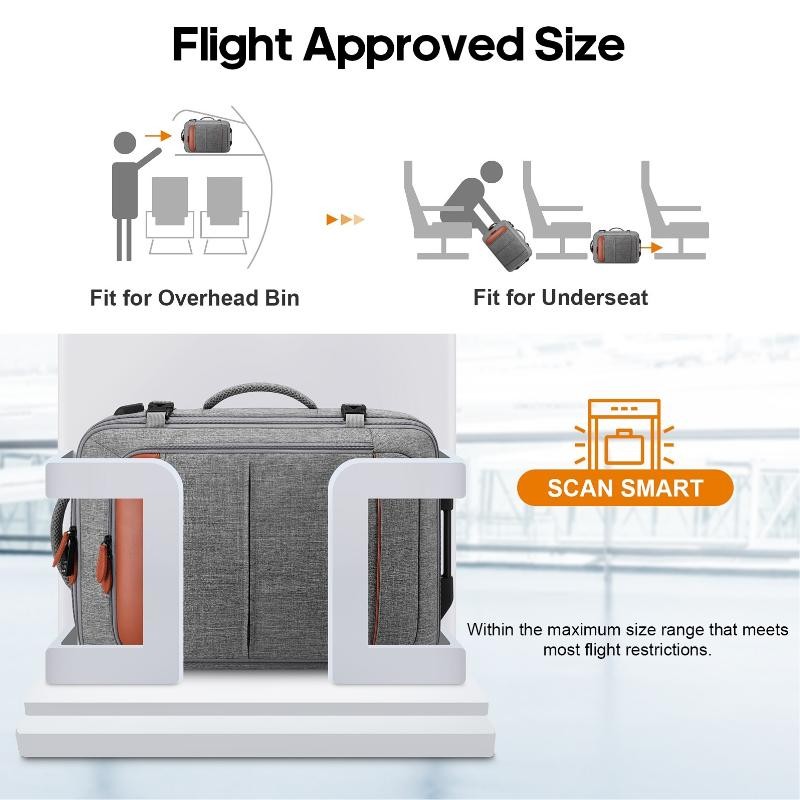 Rolling Backpack for Men and Women, Travel Backpack with Wheels,
