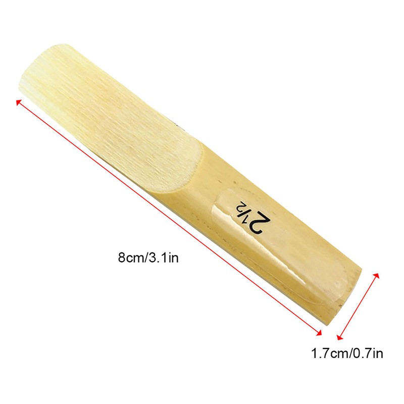 LADE 10Pcs Bamboo Reeds Strength 2.5 for Alto bB Sax