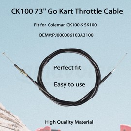 amavoler 73" Go Kart Throttle Cable for 98cc 100cc 3.0hp Coleman CK100-S SK100 Model Parts. (1 pcs)