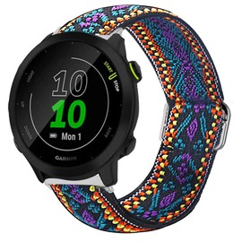 Giaogor Bracelet Compatible with Garmin Forerunner 55, Adjustable Fabric Bracelets, Soft and Stretchy Elasticity Replacement Strap for Garmin Forerunner 55 Smartwatch