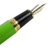 Pluma estilográfica Jinhao 159, punta mediana 18KGP, borde dorado, verde