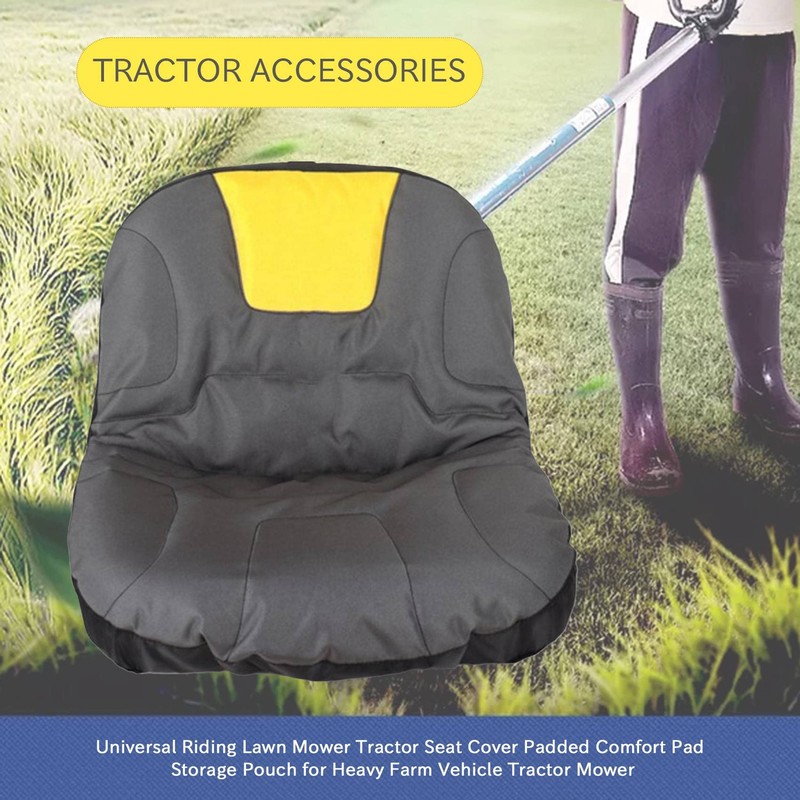 XIAOJUN Universal Mower Seat Cover Padded Comfort Pad Storage for