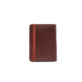 OBI PELLE - RFID Block Leather Passport Holder, Full Grain Leather, Bifold Passport Wallet for Men & Women with Sim & Credit Card Holder (Brown)