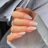 Gradient Pink Press On Nails Medium Short Almond,Ombre Fake Nails