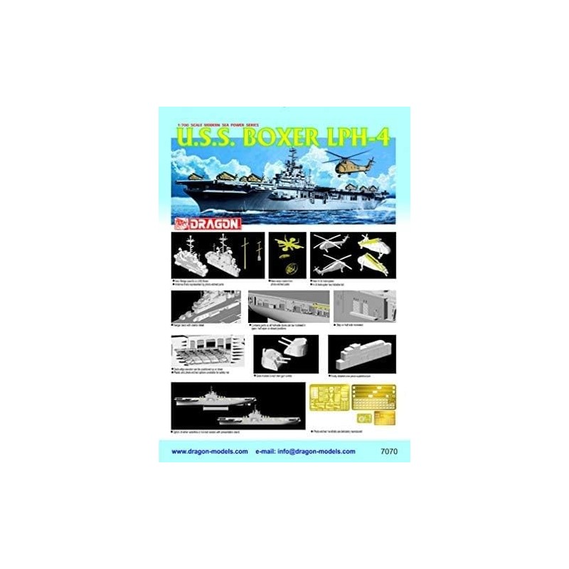 Dragon Models 1/700 U.S.S. Boxer LPH-4 Helicopter Carrier