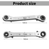 CLKE 2Pcs Ratchet Spanner, HVAC Tools, 4-in-1 Ratchet Wrench with