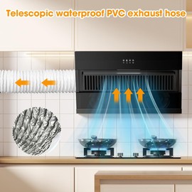 mizikuu 6 m Exhaust Hose Diameter 100 mm, Flexible PVC Hose, Aluminium Flex Hose, Exhaust Pipe Extension with 2 Hose Clamps, Stainless Steel Ventilation Hose for Grow Tent, Dryer, Home Vent Register